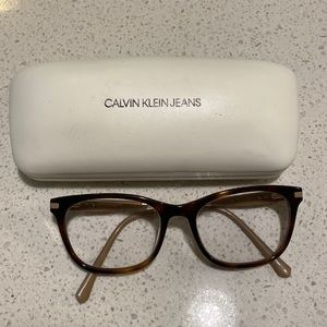 Tortoise shell Calvin Klein glasses frame